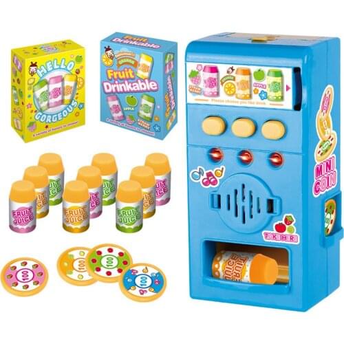 Children Simulated LED Sound Vending Machine Kit Pretend Play Education Toy Children Toys Birthday Christmas New Year Gift