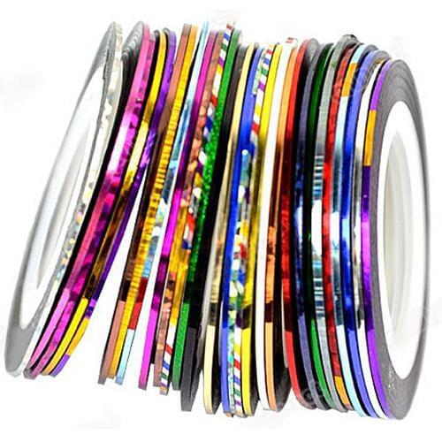 Hot 10 Color 20m/Rolls Nail Art UV Gel Tips Striping Tape Line Sticker DIY Decorations Beauty & HealthTotal 10 rolls of striping