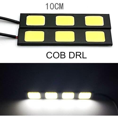 Hot sell 12W High Power COB LED 2pcs COB lights Car Auto running Driving Headlight Lamp White 12V