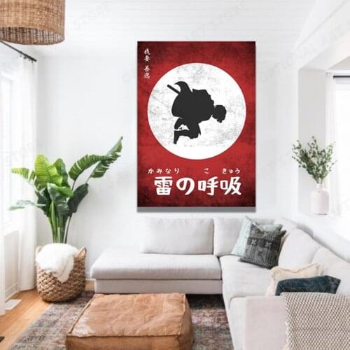 Zenitsu Agatsuma Kimetsu no Yaiba Demon Slayer Canvas Home Decor Painting Wall Art Decoration Prints Dorm Living Room Poster