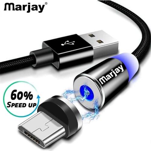 Marjay 1m 2m Magnetic Micro USB Cable Fast Charging Mobile Phone Charger Cable Usb Cable for Sumsung Xiaomi Huawei Tablet
