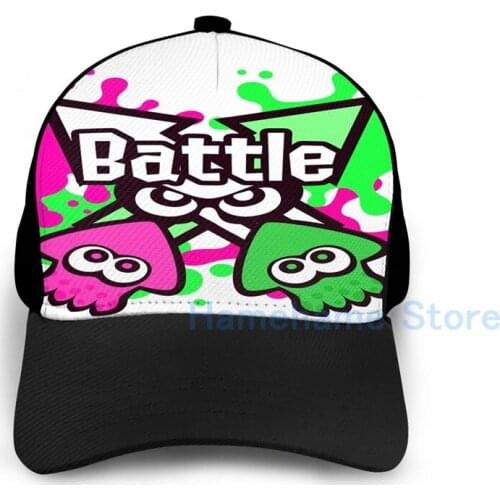 Fashion Splatoon 2 Regular Battle Basketball Cap men women Graphic print black Unisex adult hat