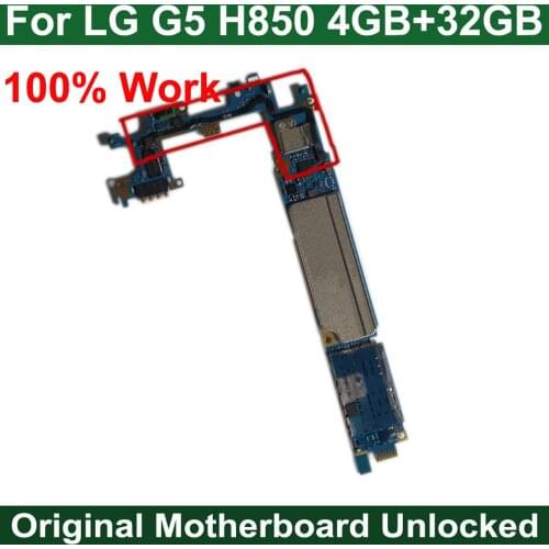 HAOYUAN.P.W Full Work Original Unlocked Electronic Motherboard Circuits Panel For LG G5 H850 Single-SIM 32GB Global Firmware