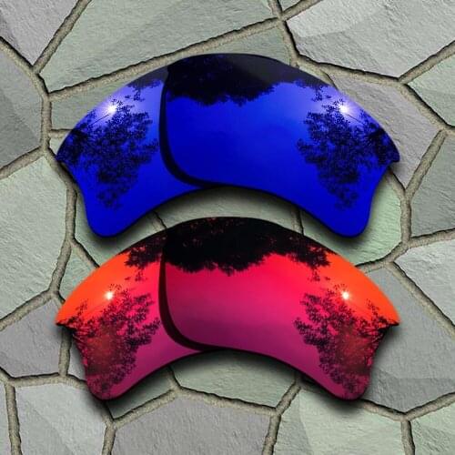 Violet Blue&Violet Red Sunglasses Polarized Replacement Lenses for Oakley Flak Jacket XLJ