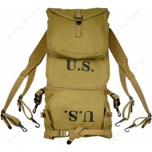 WORLD WAR II WW2 US ARMY 1942 M1928 HAVERSACK MILITARY KNAPSACK FIELD BACKPACK OUTDOOR MILITARY WW2