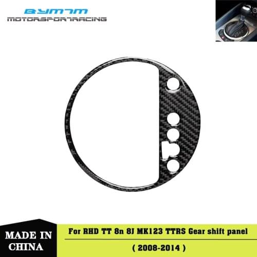 RHD Real Carbon fiber Gear shift panel Auto interior Car accessories For Audi TT 8N 8J MK123 TTRS