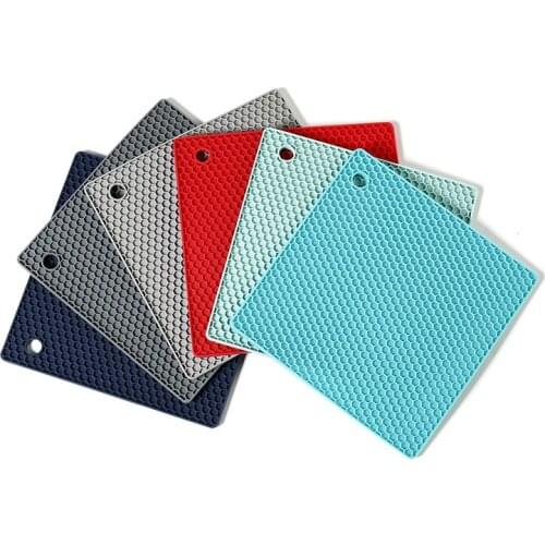 Silicone Placemat Heat Resistant Tablemat Honeycomb Non-slip Insulation Mat Cup Coaster Pads Home Kitchen Accessories