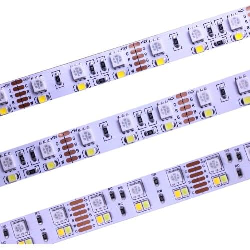 LED Strip RGBW RGBCCT 5050 RGB+2835 Warm White/ White 12V flexible light Double Row 120/180Leds/m 5m Double Row LED Strip