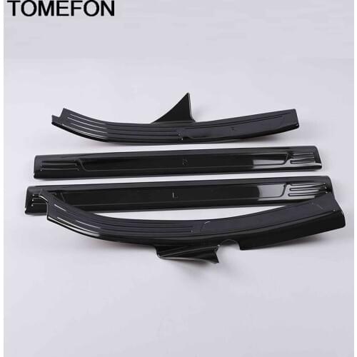 TOMEFON For Nissan Altima Teana 2019 Inner Door Sill Scuff Plates Sill Protector Cover Trim Interior Accessories Stainless Steel
