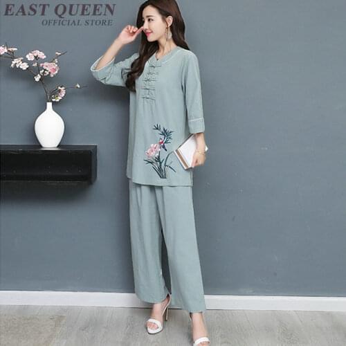 Womens two piece sets 2019 traditional chinese clothing for women outfits pant suits for women FF954