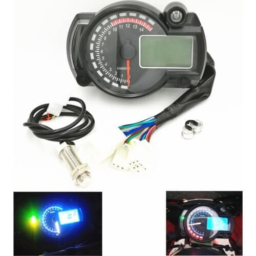 15000rpm modern RX2N similar LCD digital Motorcycle odometer speedometer adjustable MAX 199KM/H