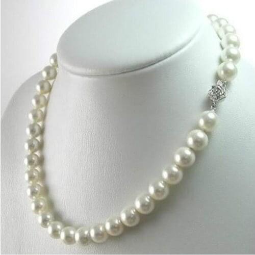 2019 (min order) Hot 8mm White Akoya Shell Pearl Necklace Pearl DIY Jewelry Rope Chain Necklace Pearl Beads Natural Stone 18inch