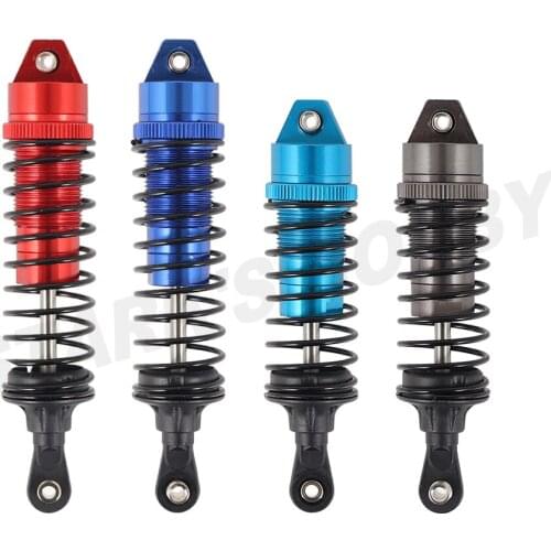 4pcs Metal Front Rear Oil Shock Absorber for 1/10 RC Short-Course Truck Traxxas Slash 4x4 Huanqi 727 Upgrade Parts