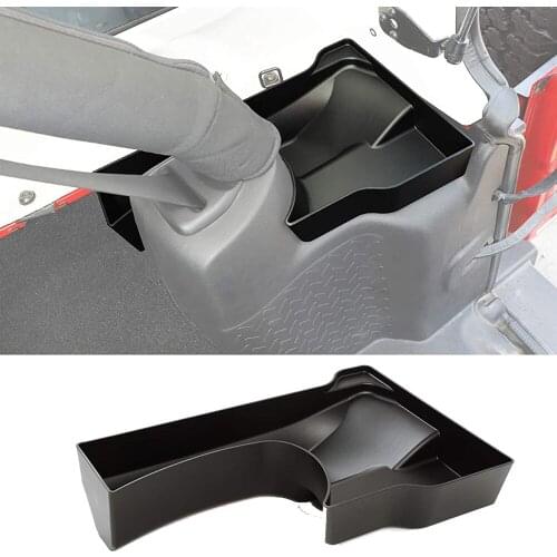 Car Rear Trunk Side Storage Box Container Holder For Jeep Wrangler JK 2011-2017 Wheel Well Storage Bin Cargo Storage Tray
