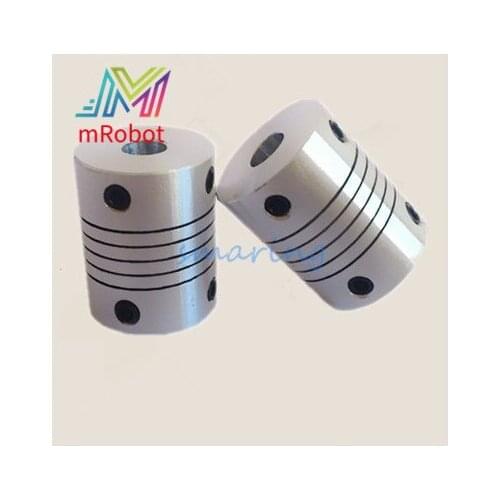 D19L25 5x8mm CNC Motor Jaw Shaft Coupler Flexible Coupling OD19x25mm wholesale Dropshipping 3/4/5/6/6.35/7/8/10mm