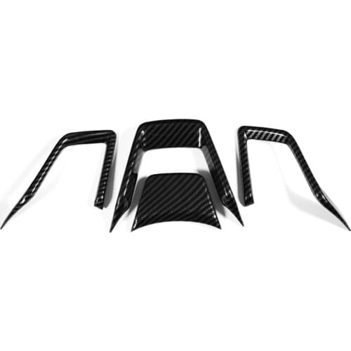 4pcs Car Interior Steering Wheel Panel Decoration Cover Trim Steering Wheel Cover Trim Fit for Subaru Forester SK 2019