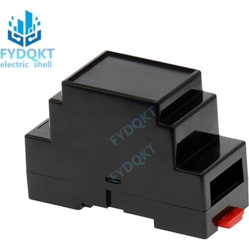 DIN Rail PLC Junction Box Plastic Electronics Box Project Case 88x37x59mm 35-Rail Mounting Instrument Housing ABS Shell