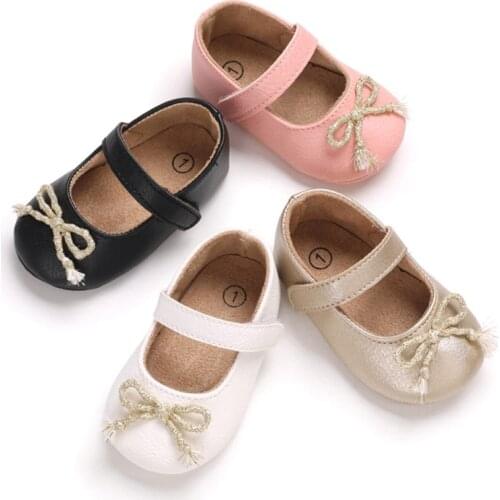 Toddler Infant Baby Girl Shoes Bow Knot Shoes Crib Shoes Newborn Pincess Shoes 0-18 Months 5