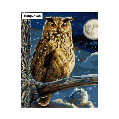 Owl Animal Mural 5D DIY Square/Round Diamond Painting Mosaic Cross Embroidery Handicraft Home Decoration Christmas Gift