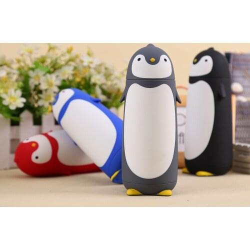 Creative Lovely Gift Water Cup Stainless Steel Personality Insulating Cups Penguin Cup Insulating Bottle 280ML Thermos Bottle