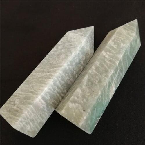 2pcs 72mm Natural Blue Calcite CrystalS And Stones Amaonite Terminator Points Pillar Polished Healing from Chakra healing