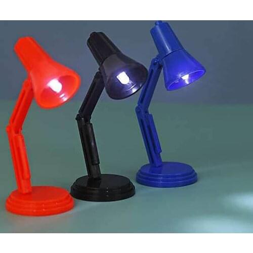 1/6 1/12 Scale Mini LED Light Dollhouse Table Lamp Miniature Kids Toys DIY Doll Accessories Figurines Decoration