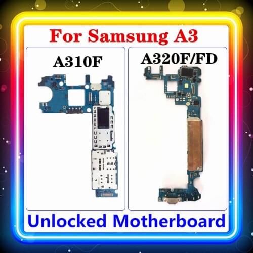 For Samsung Galaxy A3 A310F A320F A320FD Motherboard Android OS Original ROM Clean Mainboard Replaced Logic Board Full Chips