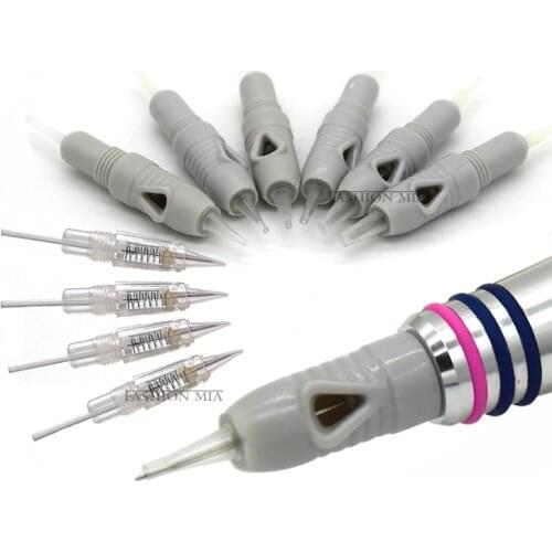 Microblading 50 Pcs Needle Cartridge 8mm Screw Grey Tattoo Charme Needle1P 3P for Charmant Tattooing Machine Pen V7 Princesse