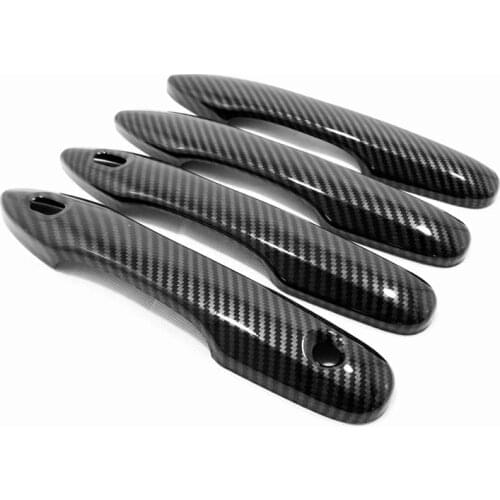 For Toyota Corolla Cross 2020 2021 ABS Chrome Carbon Fiber Car Door Handle Cover Protection Trim Sticker Car-Styling Accessories