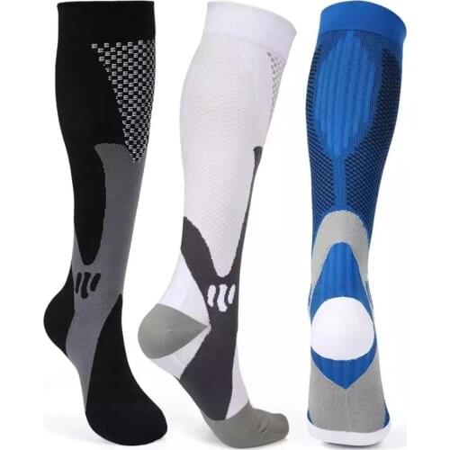 Leg Support Stretch Compression Socks Men Women Running Athletic Medical Pregnancy Travel Football Breathable Adult Sports Socks