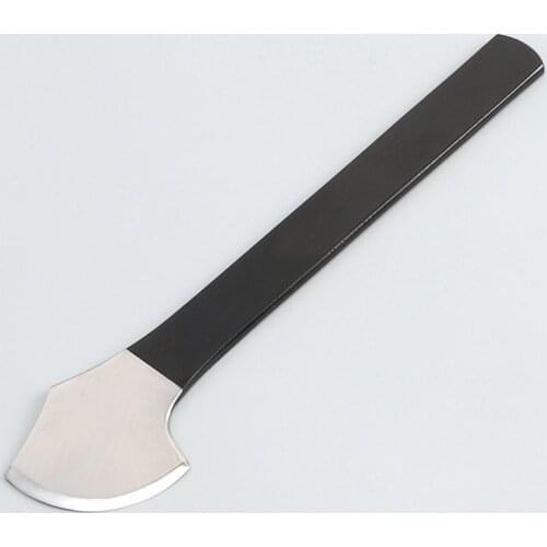 1Pcs Bagged Manganese Steel Trimming Knife DIY Leather Round Edge Cut Skin-peeler Shovel NEW Craft Accessory Tools Professional