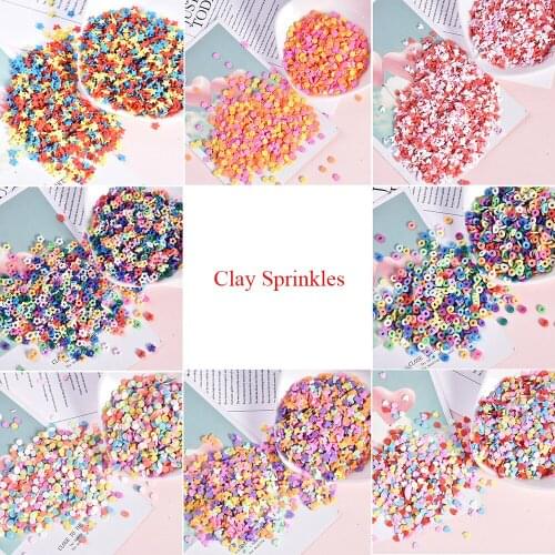 100g/lot Polymer Hot Soft Clay Sprinkles Colorful for DIY Crafts Plastic Klei Tiny Cute Mud Particles Nail Arts Decoration