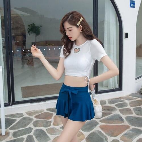 Swimwear For Teens Bathing Suit Women Two Piece Push Up Trendy Plus Size Separate Swimsuit With Skirt Suits Sun Sexy Japan Korea