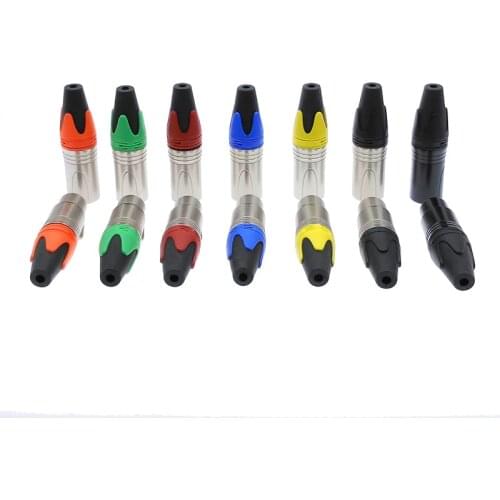 XLR connector audio microphone plug 3pin speaker connector male & female color DIY mic connector