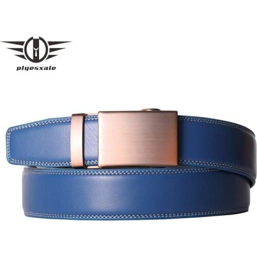 Genuine Leather Automatic Buckle Men Belt Luxury Strap Belt for Male Business Popular Mens Brand Black Blue Brown Belts B339