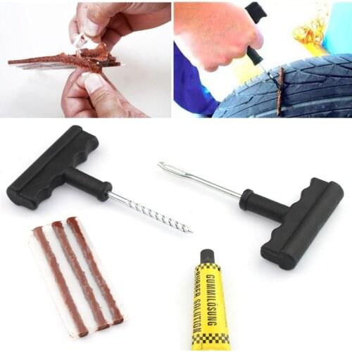 Youwinme 6pcs Car Automobile Wheel Tyre Repair Strips Glue Set Puncture Motorcycle Tire Bike Tubeless Scooter Seal Rubber Tools