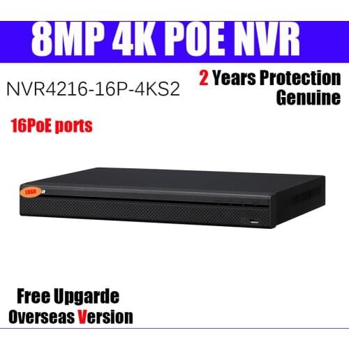 8mp 16ch NVR NVR4216-16P-4KS2 16 poe ports replace NVR4208-8P-4K NVR4216-8P-4K H265 Support IPC UPnP network recorder