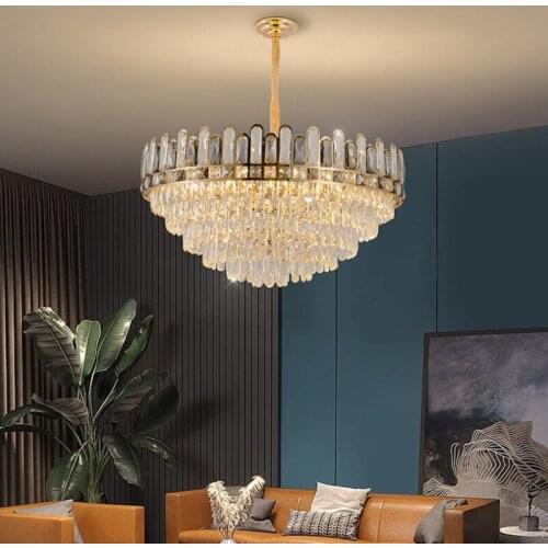 Bedroom Living Dining Room Indoor Lighting Led Lamp Modern Luxury Crystal Home Decor Pendant Lights Lustre Hanging Light Fixture