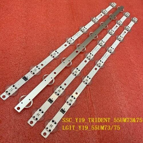 4pcs LED backlight strip for LG LGIT_Y19_55UM73/75 SSC_Y19_TRIDENT_55UM73&75 55UM7650PSB 55UM7470PSA 55UM7520PSB 55UM7300AUE