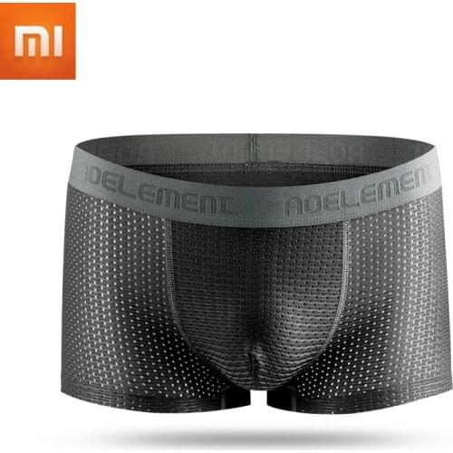 Xiaomi Mijia Ice Silk Mens Underwear Breathable Soft Mesh Men Panties Boy Four-corner Panties Boxer Ultra-thin Cool Briefs 2021