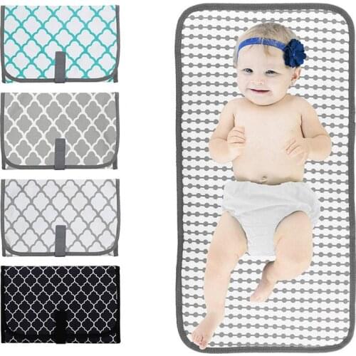 Waterproof Portable Changing Station For Newborn Baby Infant - Lightweight Travel Home Diaper Changer Mat With Pockets Hot
