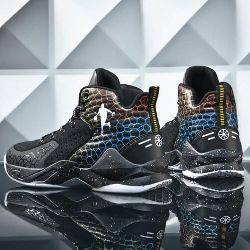 High Top Mens Basketball Shoes Air Mesh Breathable Sports Shoes for Men Sneakers Wear Resistant Cushioning Sport Shoes Unisex