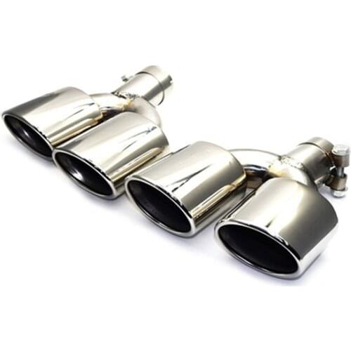 1 set Muffler Tip Stainless Steel Exhaust Tip Shape h Four Out Car Exhaust Pipe Tailpipe For 2018 TOYOTA Gen8 Camry