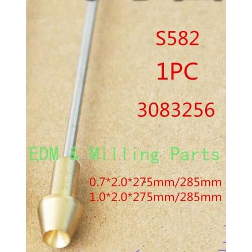 1PC EDM Wire S582 3083256 Low Speed 0.7*2.0*275/285mm 1.0*2.0*275/285mm Automatic Wire Threading Tube For Sodick Machine Service