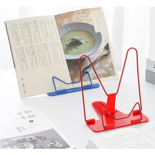 1Pc Multi-purpose Bookends Portable Adjustable Reading Bookend Stand Shelf School Students Folding Reading Book Holder Rack
