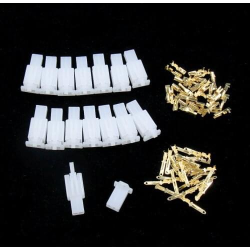 2 Pin Electrical Cable Connectors Wire Connectors Socket With Fixed 2.8mm Male Female Terminal Plug Kits Motorcycle Boat Part