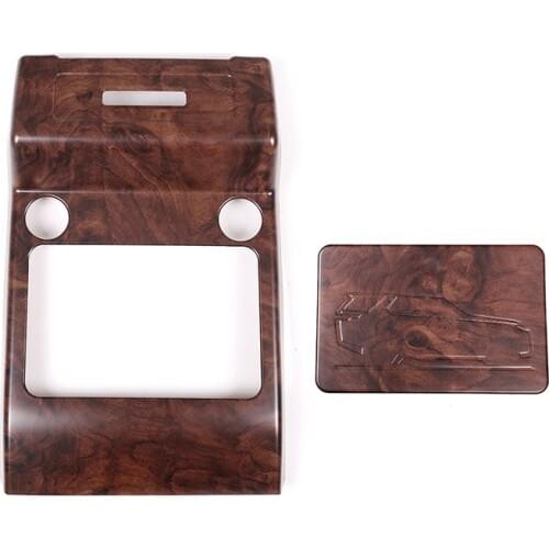 Rose Wood Grain Rear Row Air Conditioning Vent Outlet Cover Trim For Land Rover Discovery 5 HSE 2017-2018 Car Accessories 2pcs