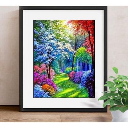 5D DIY Diamond Mosaic Full Square Colorful Tree Diamond Painting Embroidery Sale Rhinestone Picture Home Decor Gift