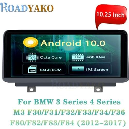10.25'' Android 10.0 Car Navigation For BMW 3er 4er M3 F30 F31 F32 F33 2012-2017 NBT Stereo Car Radio Multimedia 2 Din Autoradio