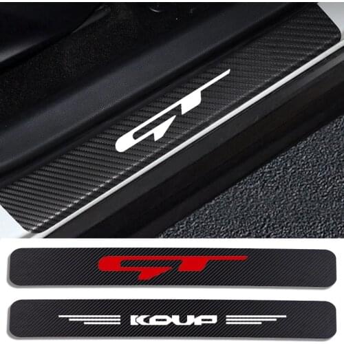 Car Styling Carbon Fiber Car Door Sill Protector Sticker Decal For KIA RONDO SEDONA SELTOS SONET Soluto spectra SPORTAGE STONIC